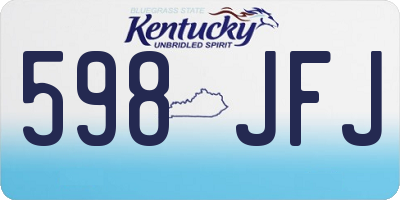KY license plate 598JFJ