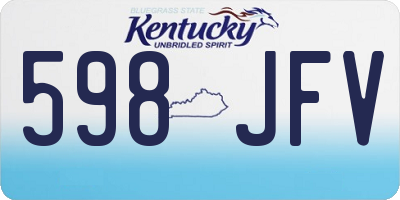 KY license plate 598JFV