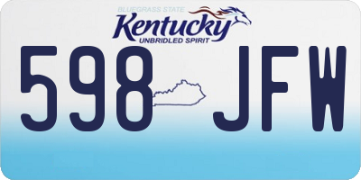 KY license plate 598JFW