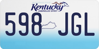 KY license plate 598JGL