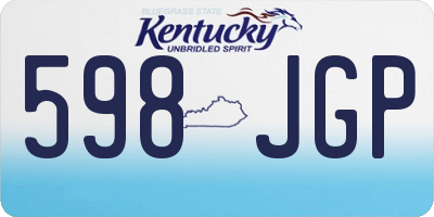 KY license plate 598JGP