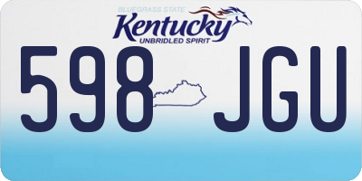 KY license plate 598JGU