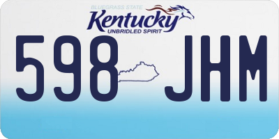 KY license plate 598JHM