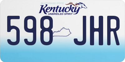 KY license plate 598JHR