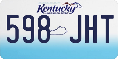 KY license plate 598JHT