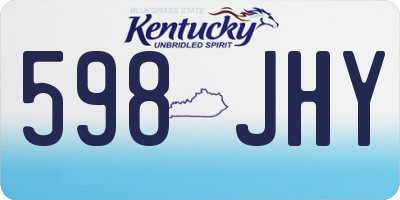 KY license plate 598JHY