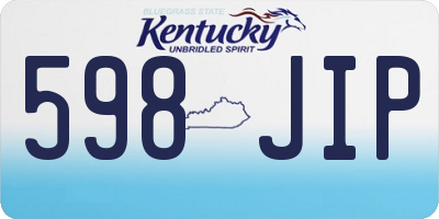 KY license plate 598JIP