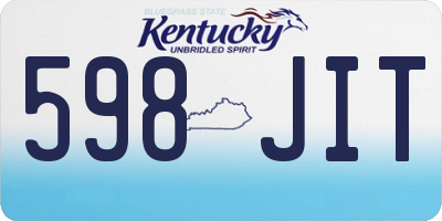 KY license plate 598JIT