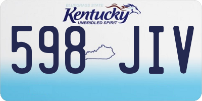 KY license plate 598JIV