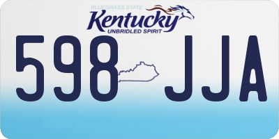 KY license plate 598JJA