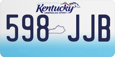 KY license plate 598JJB