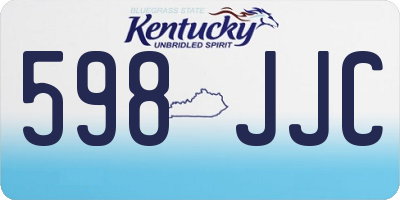 KY license plate 598JJC