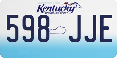 KY license plate 598JJE