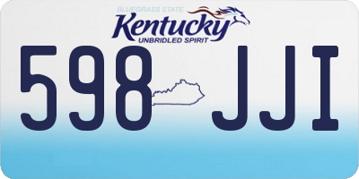 KY license plate 598JJI