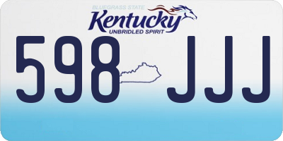 KY license plate 598JJJ