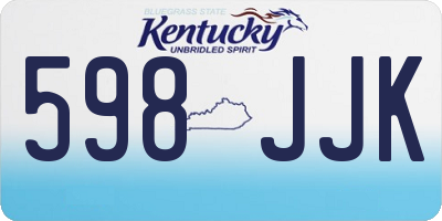 KY license plate 598JJK