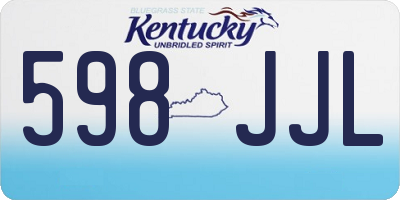 KY license plate 598JJL