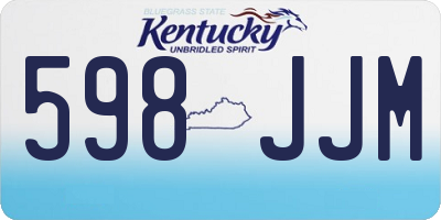 KY license plate 598JJM