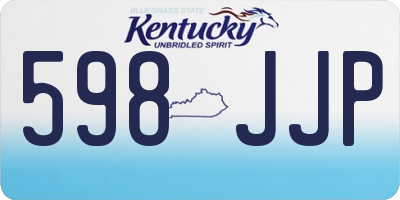 KY license plate 598JJP