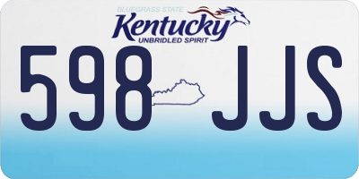 KY license plate 598JJS