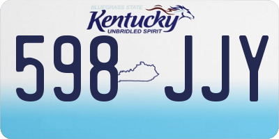 KY license plate 598JJY