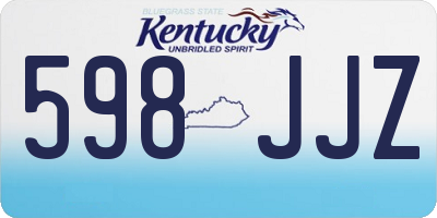KY license plate 598JJZ