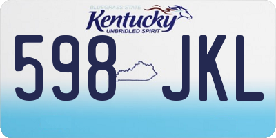 KY license plate 598JKL