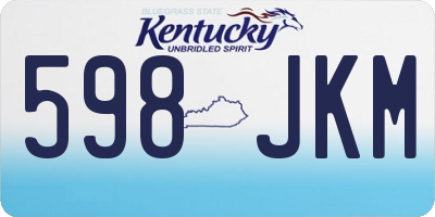 KY license plate 598JKM