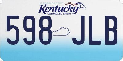 KY license plate 598JLB