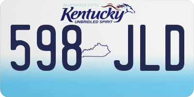 KY license plate 598JLD