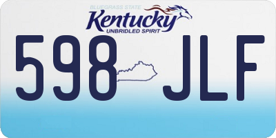 KY license plate 598JLF