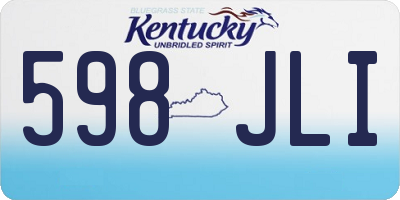 KY license plate 598JLI