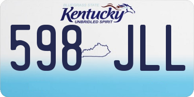 KY license plate 598JLL
