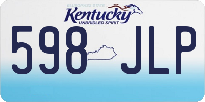 KY license plate 598JLP