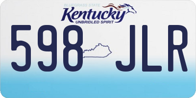 KY license plate 598JLR