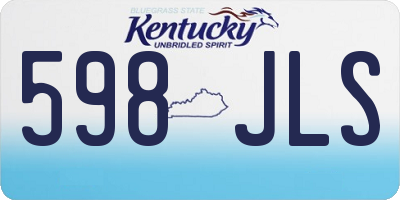 KY license plate 598JLS