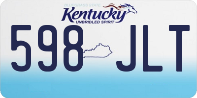 KY license plate 598JLT