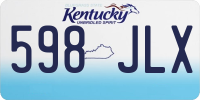 KY license plate 598JLX