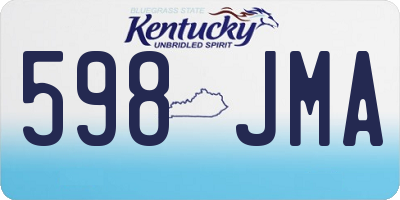 KY license plate 598JMA