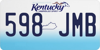 KY license plate 598JMB