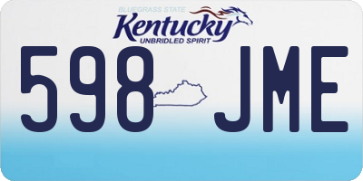 KY license plate 598JME