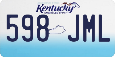 KY license plate 598JML
