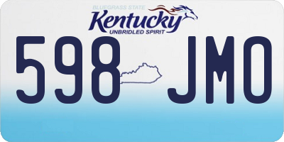 KY license plate 598JMO