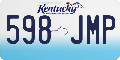 KY license plate 598JMP