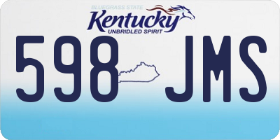 KY license plate 598JMS