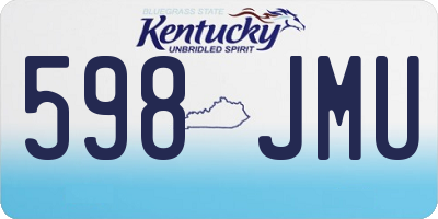 KY license plate 598JMU
