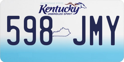 KY license plate 598JMY