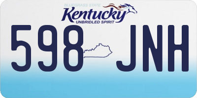 KY license plate 598JNH