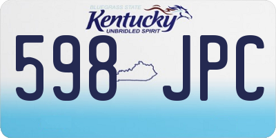 KY license plate 598JPC
