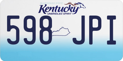 KY license plate 598JPI